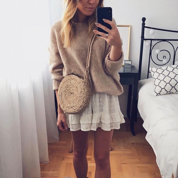 Zara Oversized Oatmeal Crewneck Sweater - Picture 2 of 8